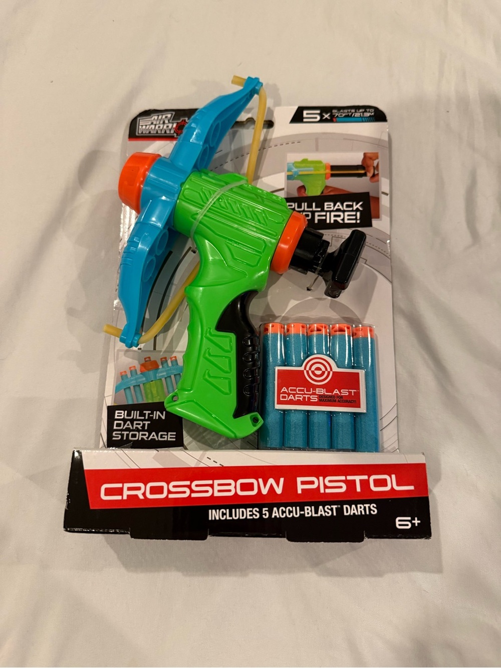 Crossbow Pistol Toy Blaster in Green and Blue